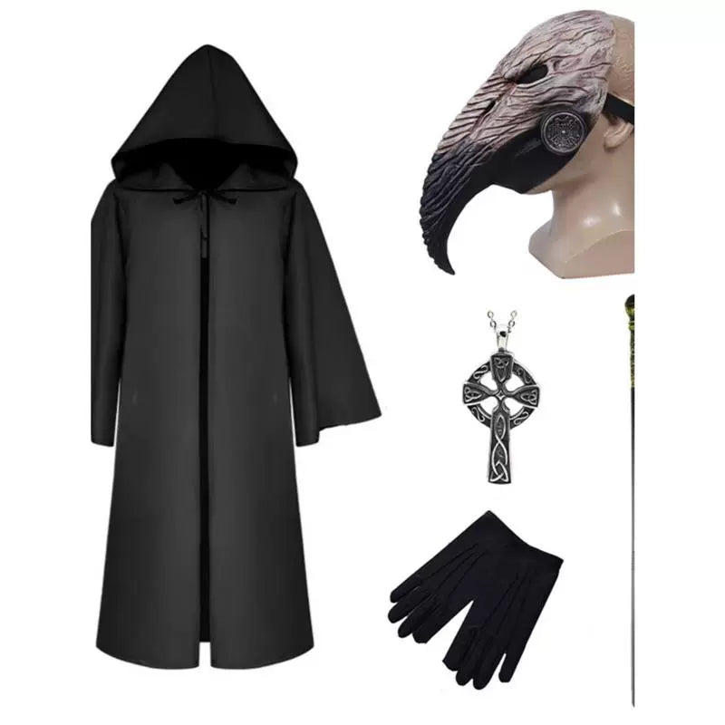 Halloween Costume Medieval Steampunk Cosplay Plague Doctor Beak Mask Costume Party Ball