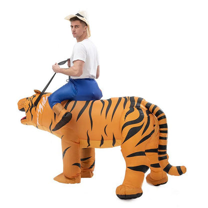 Cycling Tiger Halloween Funny Props Inflatable Stage