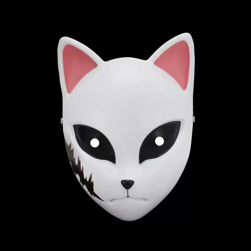 Kimetsu No Yaiba Cosplay Anime Peripheral Tanjirou Rabbit Real Mask Full Face Fox Halloween Props