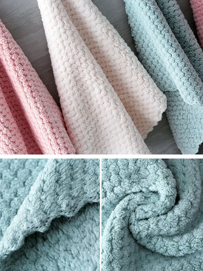 Double-Sided Household Coral Fleece Lint-Free Handy Gadget Dishcloth