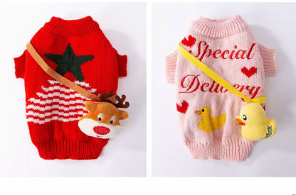 Cat Christmas Sweater Dog Halloween Pet Dressing Halloween Dog Clothes