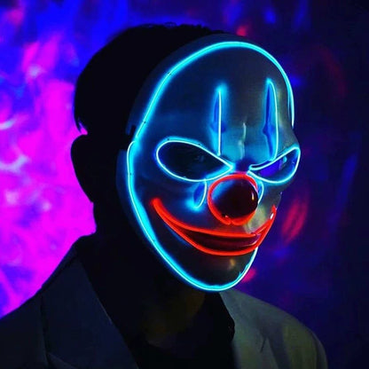 Led Glowing Clown Full Face Horror Children's Mask