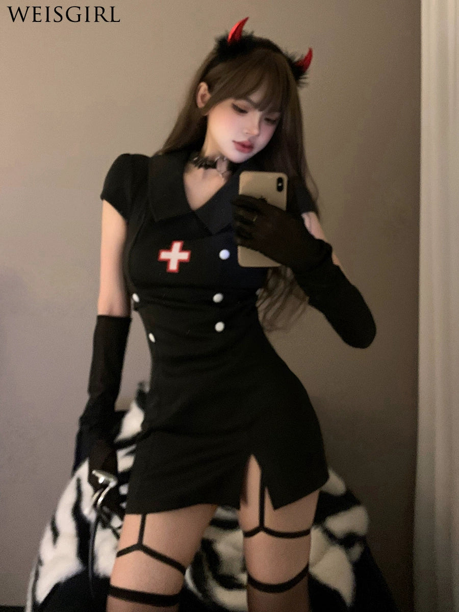 Little Nurse Dark Halloween Maid Uniform