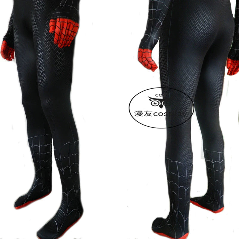 Parallel Universe Miles Spider-Man Bodysuit Cos Costume Halloween Performance Jumpsuit Coat Shorts Suit