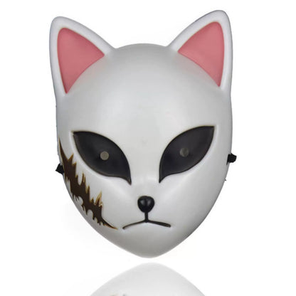 Kimetsu No Yaiba Cosplay Anime Peripheral Tanjirou Rabbit Real Mask Full Face Fox Halloween Props