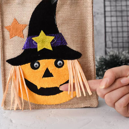 Halloween Handbag Non-Woven Handbag Candy Bag Ghost Festival Pumpkin Bag Decoration Props Gift Bag