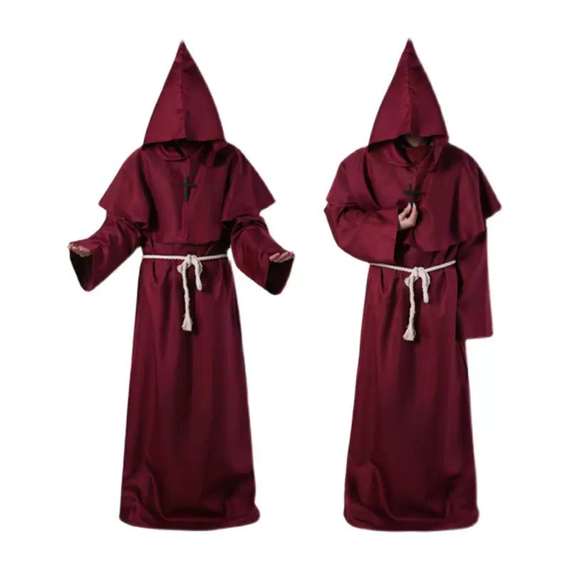 Halloween Adult Costume Medieval Monk Monk Robe Cosplay Wizard Priest Godfather Priest Male Manufacturer