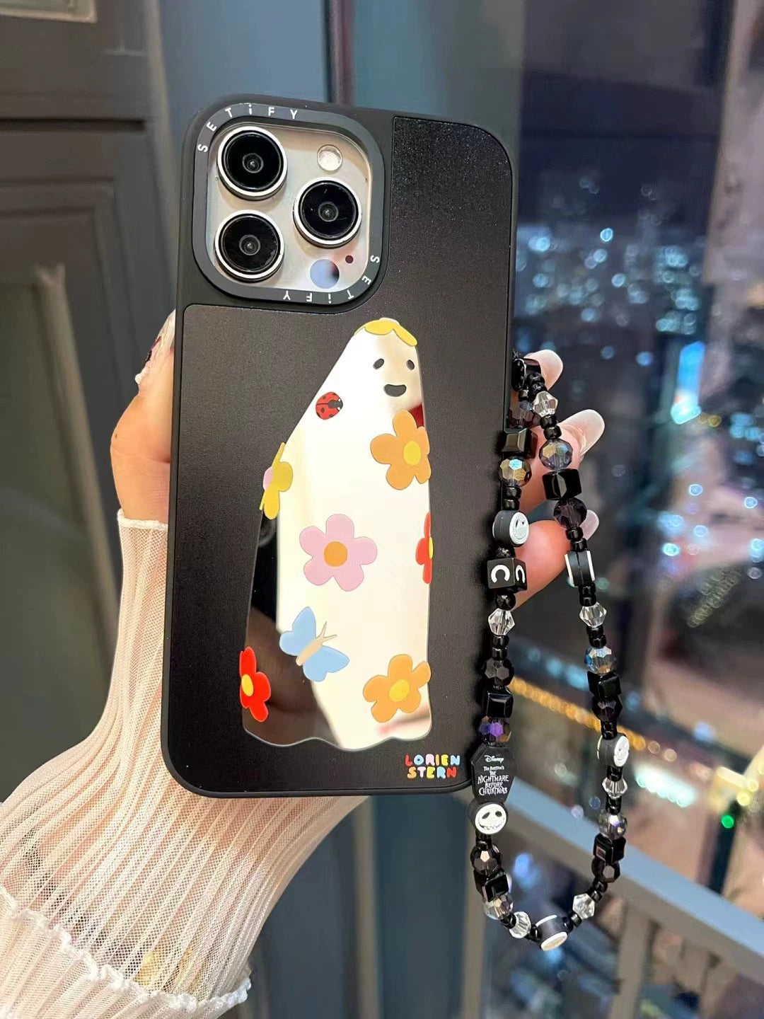 Magnetic Mirror Halloween Ghost Flower Brat 16pro Max15pro Suitable for Iphone13promax Apple 12pro/14pro Phone Case 11 Drop-Resistant Protection 14promax