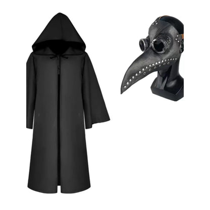 Halloween Costume Medieval Steampunk Cosplay Plague Doctor Beak Mask Costume Party Ball