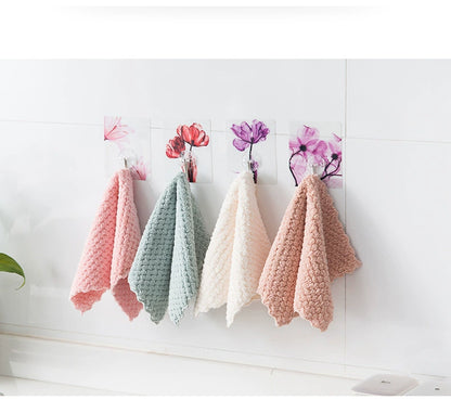 Double-Sided Household Coral Fleece Lint-Free Handy Gadget Dishcloth