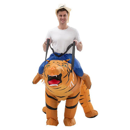 Cycling Tiger Halloween Funny Props Inflatable Stage