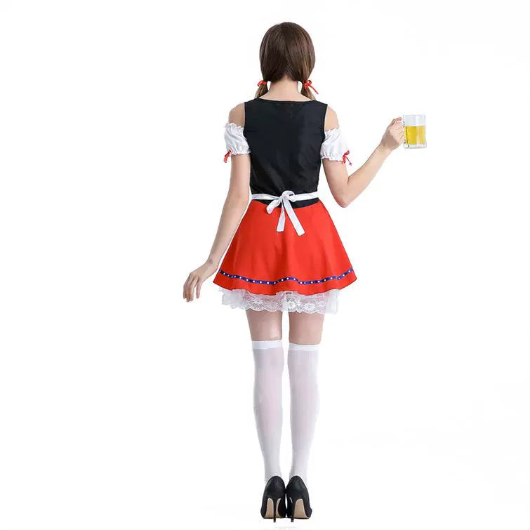 Halloween Queen Costume Bar Waiter Maid Costume