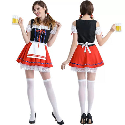 Halloween Queen Costume Bar Waiter Maid Costume