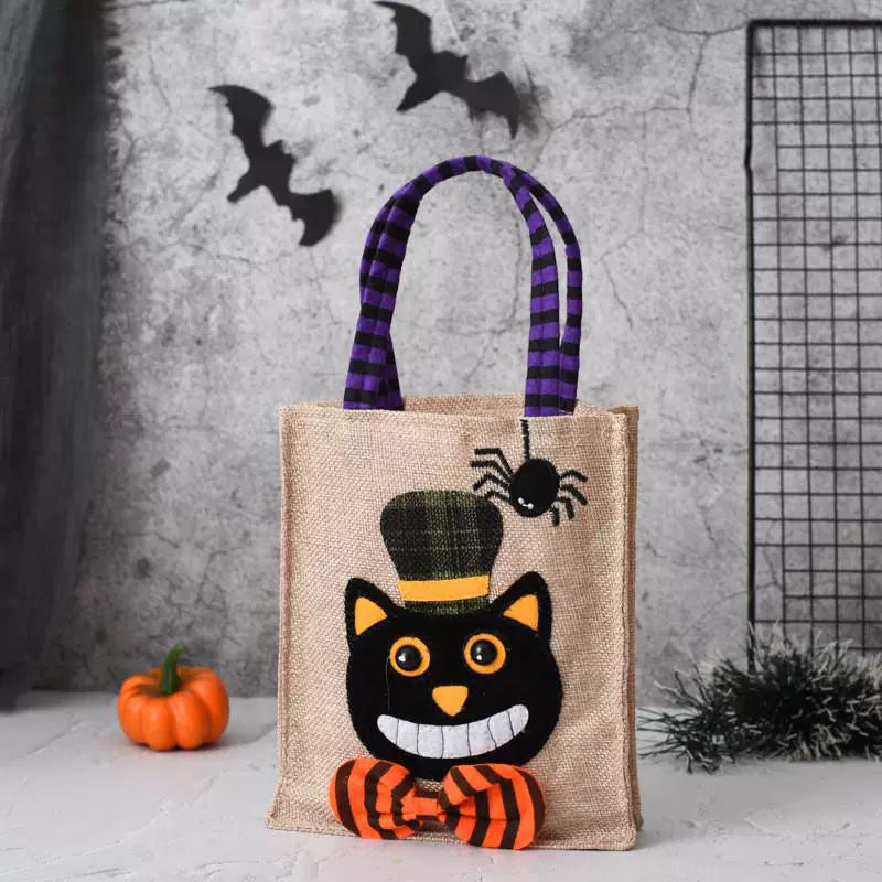 Halloween Handbag Non-Woven Handbag Candy Bag Ghost Festival Pumpkin Bag Decoration Props Gift Bag