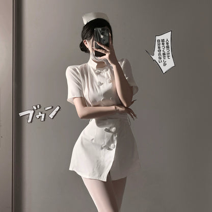 Sexy Pure Desire Uniform Suit Doctor Cosplay White Angel Sexy Costume Halloween Small Chest Nurse Uniform