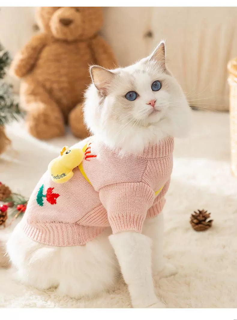 Cat Christmas Sweater Dog Halloween Pet Dressing Halloween Dog Clothes