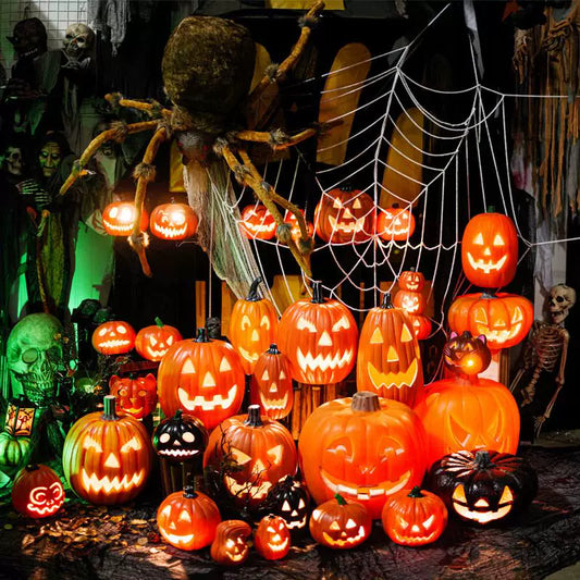 Halloween Pumpkin Lamp Cut Out Led Luminous Shape Funny Shopping Mall Park Indoor Outdoor Decoration Props Ornaments