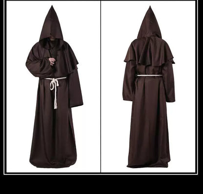 Halloween Adult Costume Medieval Monk Monk Robe Cosplay Wizard Priest Godfather Priest Male Manufacturer