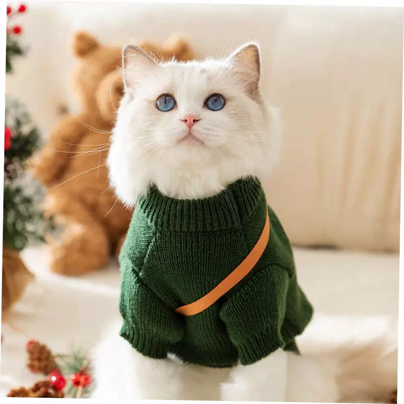 Cat Christmas Sweater Dog Halloween Pet Dressing Halloween Dog Clothes