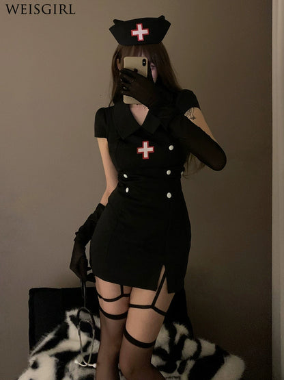 Little Nurse Dark Halloween Maid Uniform