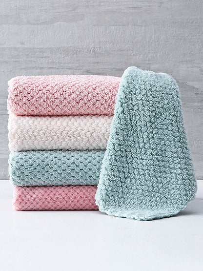 Double-Sided Household Coral Fleece Lint-Free Handy Gadget Dishcloth