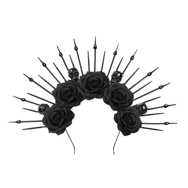 Christmas Virgin Black Knight Queen Headband Dress up Accessories Halloween Ball Cosplay Party Props