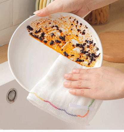 Dishcloth Oil-Free Kitchen Rag Absorbent Lint-Free Table Cleaning Cleaning Towel For Home Oil Removal Easy Cleaning Oil Absorption