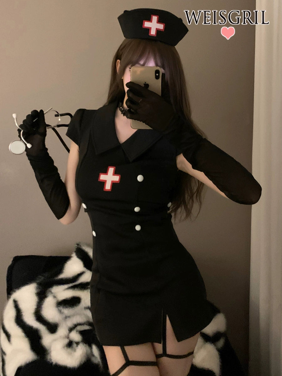 Little Nurse Dark Halloween Maid Uniform