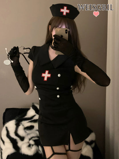 Little Nurse Dark Halloween Maid Uniform