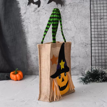 Halloween Handbag Non-Woven Handbag Candy Bag Ghost Festival Pumpkin Bag Decoration Props Gift Bag