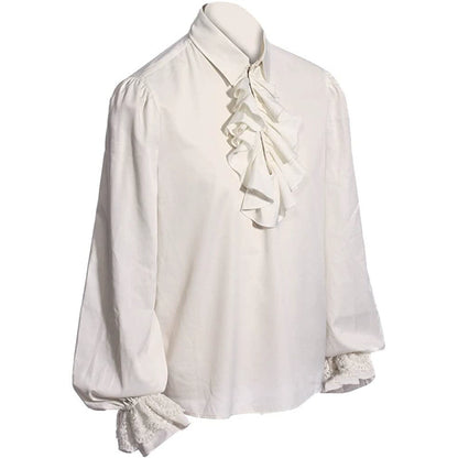 Vampire Artsy Revival Fashion Victorian Shirt Steampunk Ruffles Medieval Halloween Costume