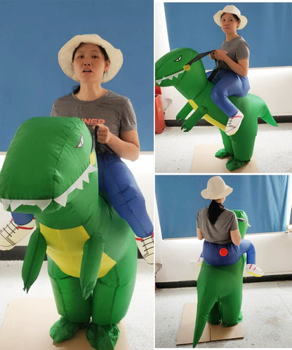 Inflatable Cute Tyrannosaurus Cartoon Kids Mount Doll