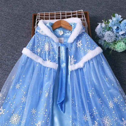 Elsa Frozen Princess Dress Children's Cloak