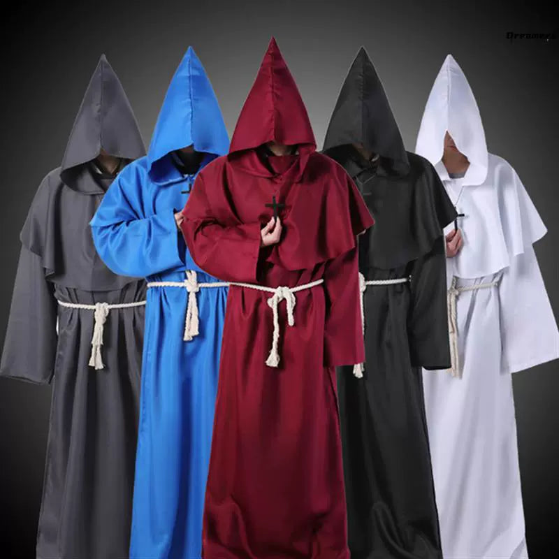 Halloween Adult Costume Medieval Monk Monk Robe Cosplay Wizard Priest Godfather Priest Male Manufacturer