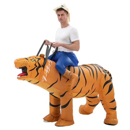 Cycling Tiger Halloween Funny Props Inflatable Stage