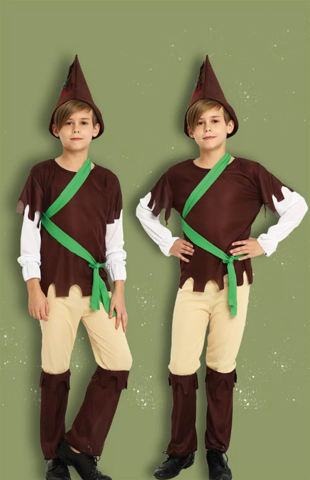 Halloween St. Patrick's Day Costume Adult Cos Laiquendi Peter Pan Clothes Hunter Robin Hood Suit