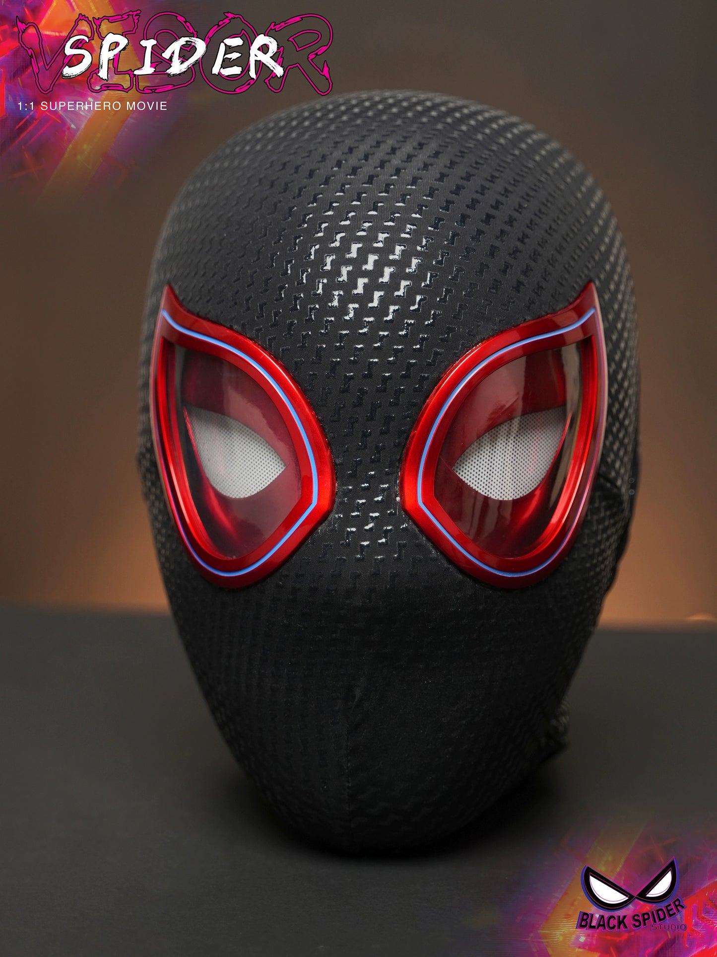 Myers Laser Eye Electric Spider-Man Headgear Eye Movable Blink Halloween Boyfriend Gift