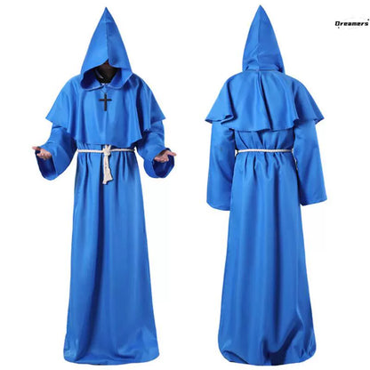 Halloween Adult Costume Medieval Monk Monk Robe Cosplay Wizard Priest Godfather Priest Male Manufacturer