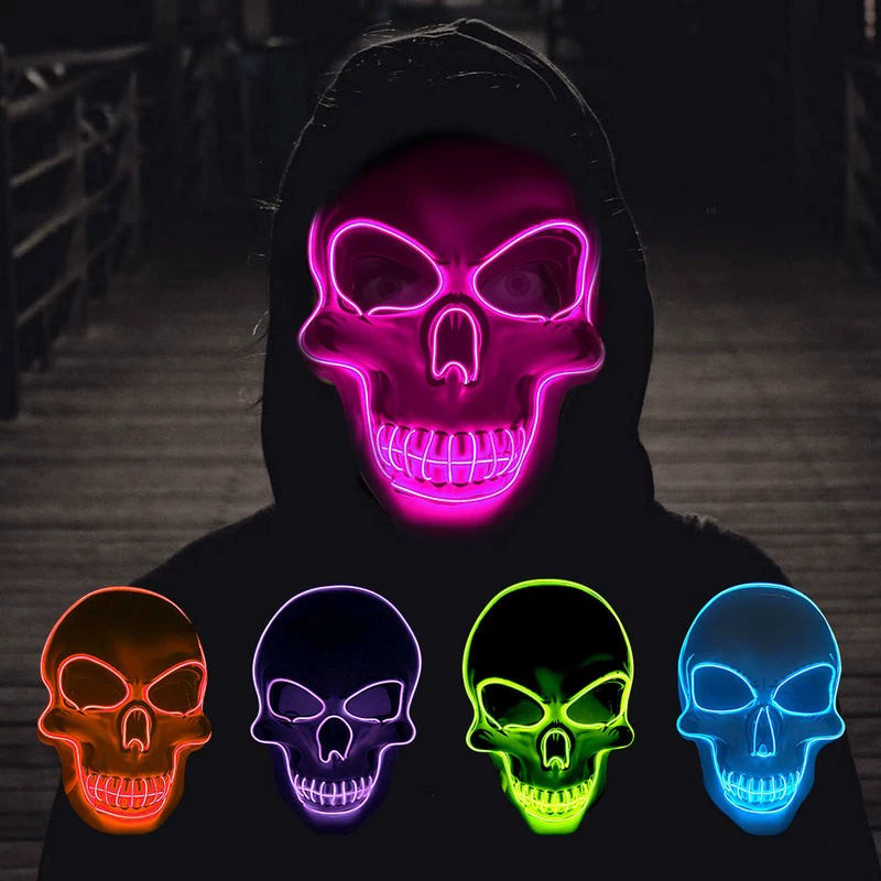 Led Glowing Clown Full Face Horror Children's Mask