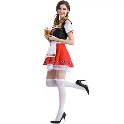 Halloween Queen Costume Bar Waiter Maid Costume