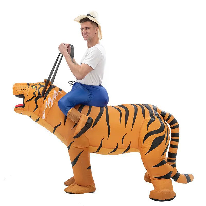 Cycling Tiger Halloween Funny Props Inflatable Stage