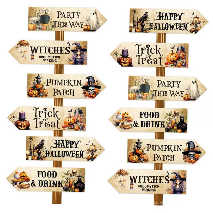 Halloween Party Courtyard Signs