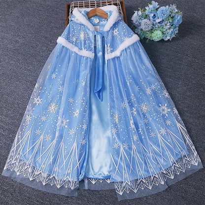 Elsa Frozen Princess Dress Children's Cloak