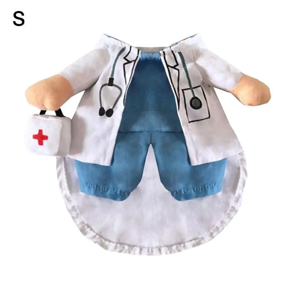 Cat And Dog Party Transformation Suit Pet Halloween Costume Dog Cat Doctor Costume Pet Doctor Clothing Cosplay Outfit Uniform