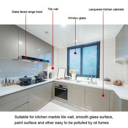 Oil proof kitchen sticker, transparent high temperature wall film, cabinet, stove wall protection film, gas stove wallpaper