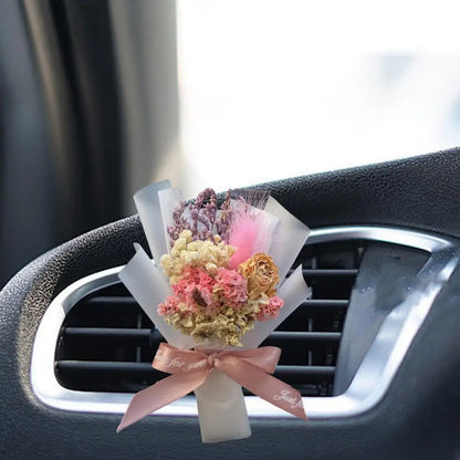 Mini Dried Flower Bouquet Car Diffuser Unique Car Decor Accessory Mini Dried Flower Bouquet Car Air for Aromatherapy for Vent