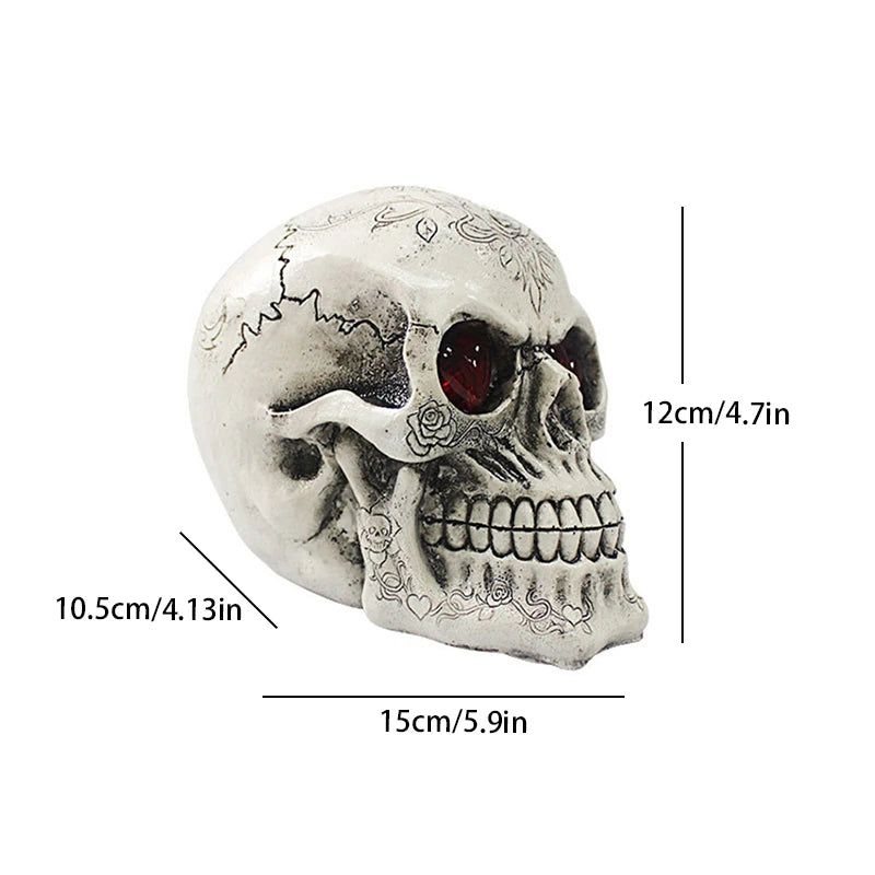 Halloween Props Horror Skull Lamp Skeleton Ornaments Luminous Skeleton Light Decoration for Holloween Party Haunted House Club