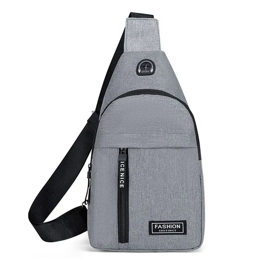 Chest Bag Fashion New Solid Color Men Chest Bag Outdoor Casual Fashion One Shoulder Crossbody Bag