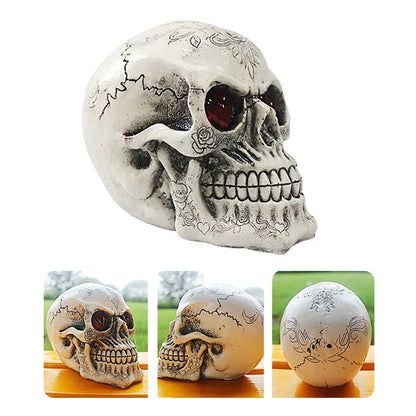 Halloween Props Horror Skull Lamp Skeleton Ornaments Luminous Skeleton Light Decoration for Holloween Party Haunted House Club