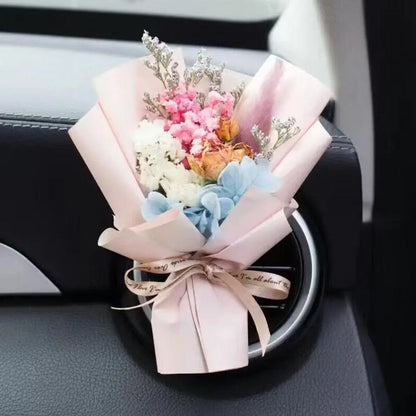 Car Air Vent Aromatherapy Diffuser Dry Flower Mini Bouquet Car Decor Ornament Air Conditioning Fragrance Clip Car Accessories